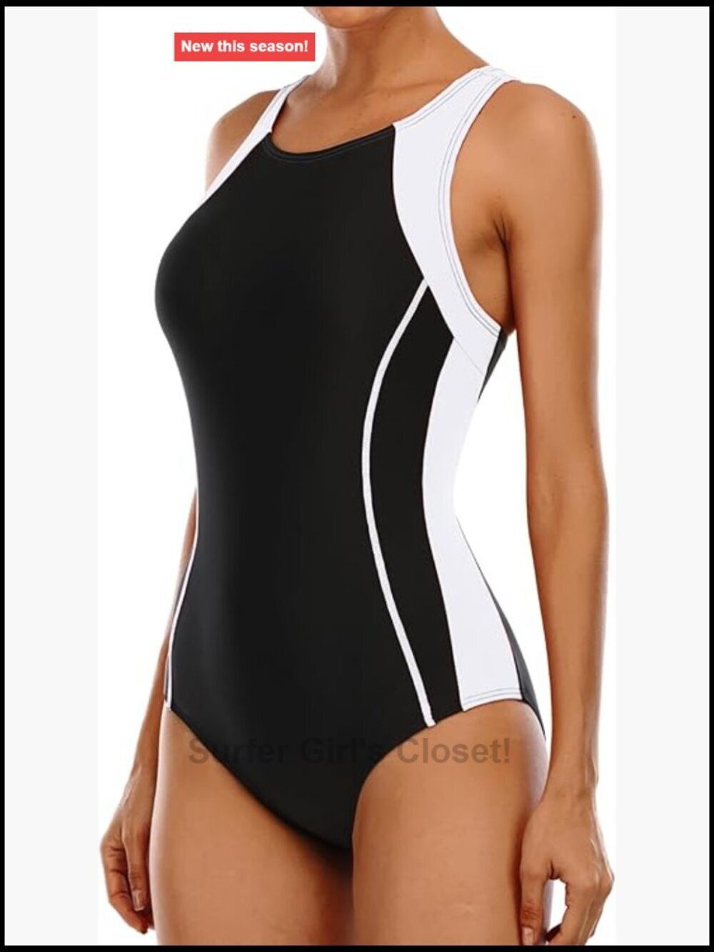 Athletic Racerback One Piece Swimsuit Slimming Bathing Suit with Built-in Bra